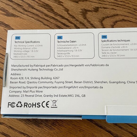 OMOTON Keyboard with Numeric, Ultra Slim Wireless Bluetooth Keyboard - Picture 9 of 11